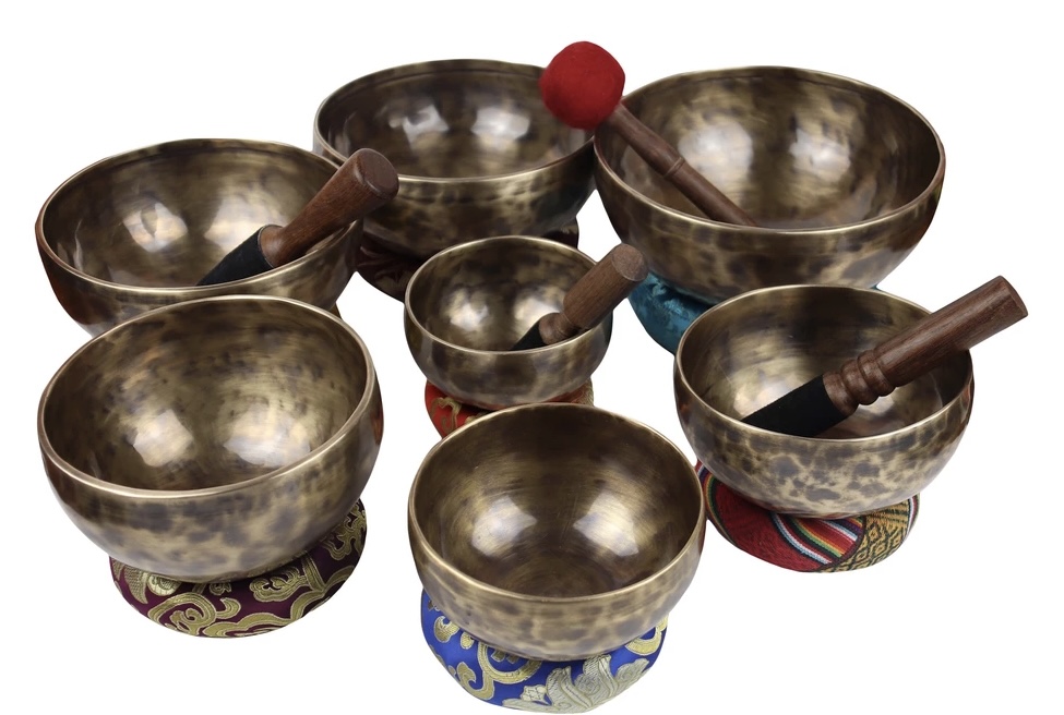 7 Chakra Moon Singing Bowls set. 8â€ - 12â€ size  .For professional meditation 