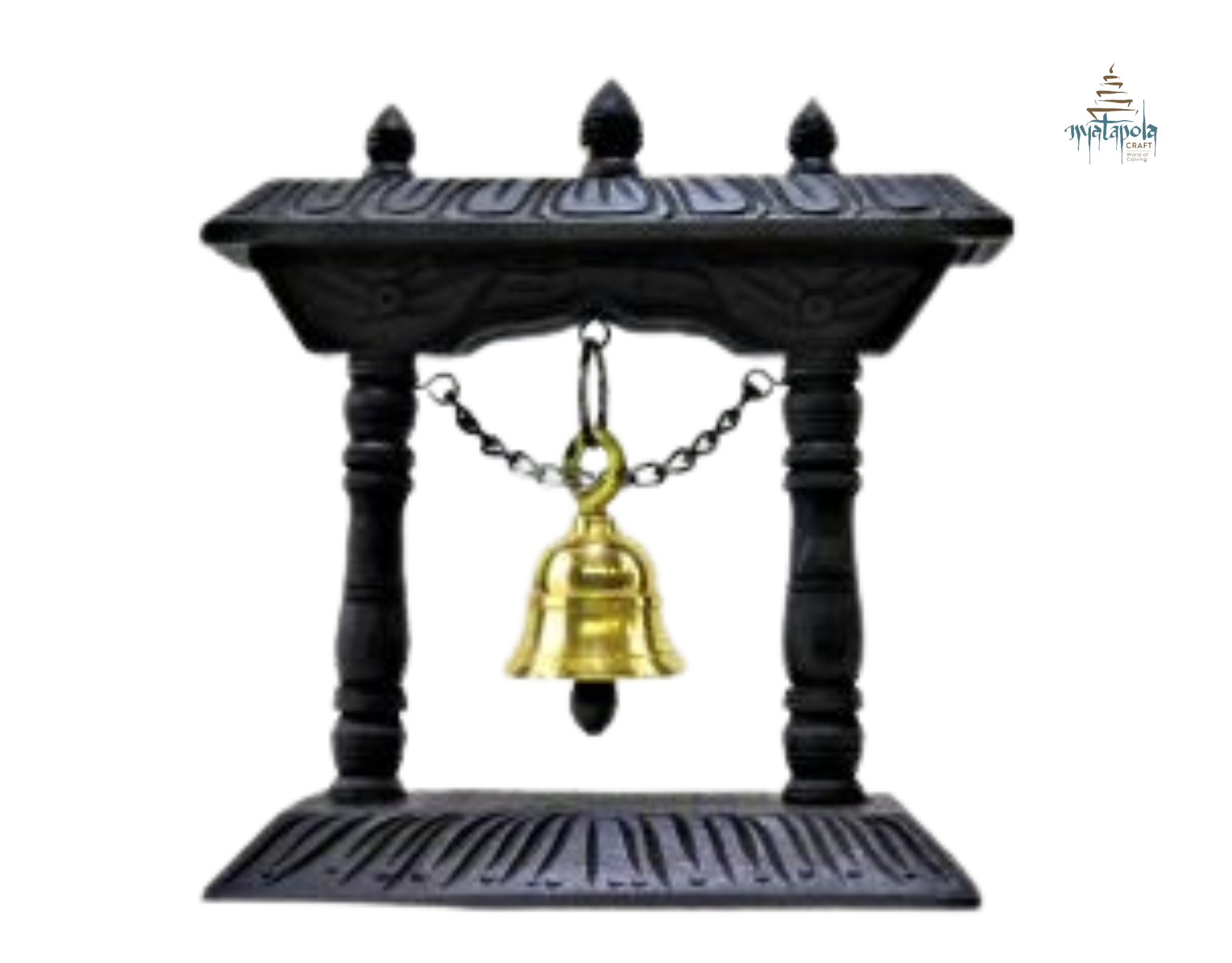 Wooden Frame Brass Bell