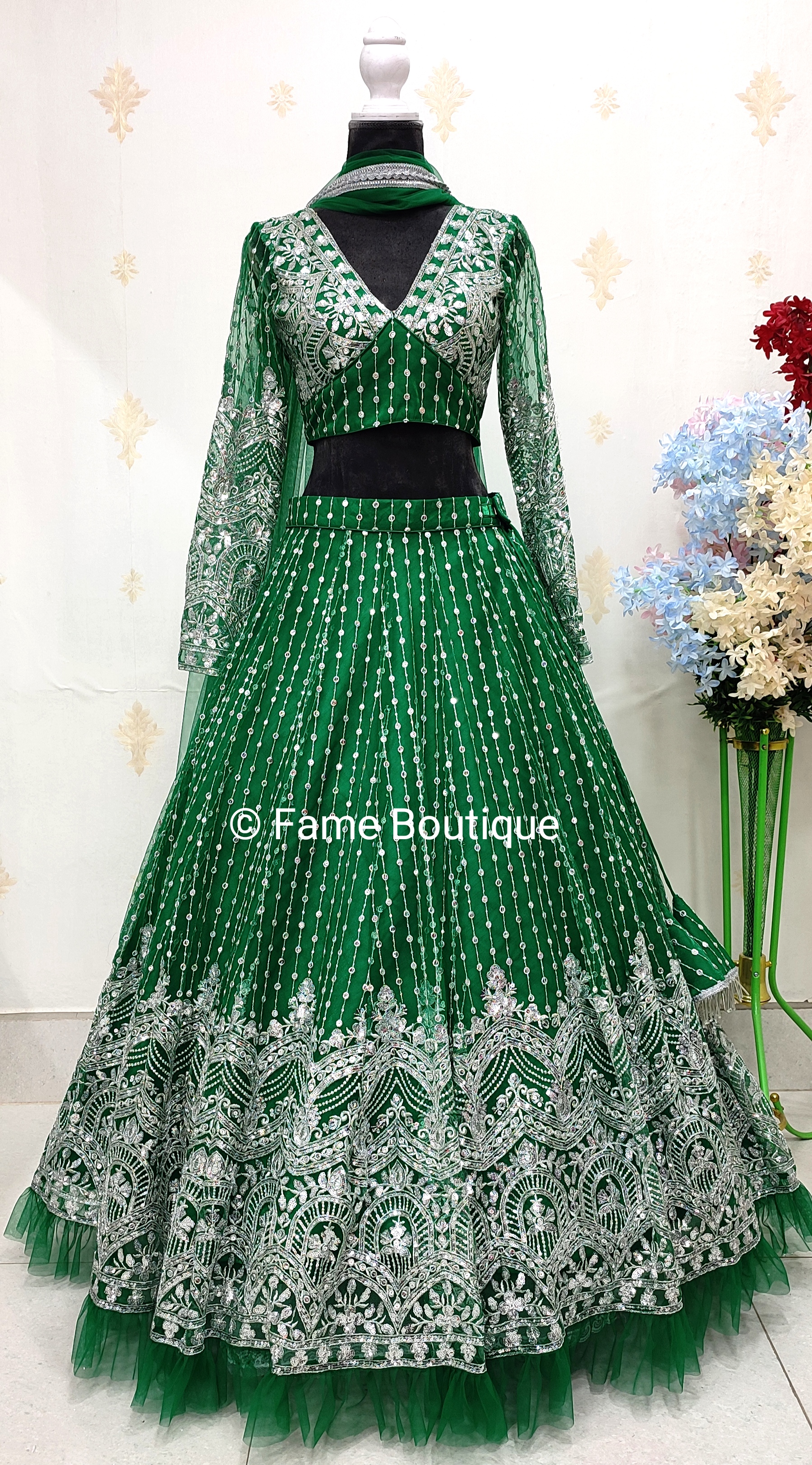 Green Lehenga
