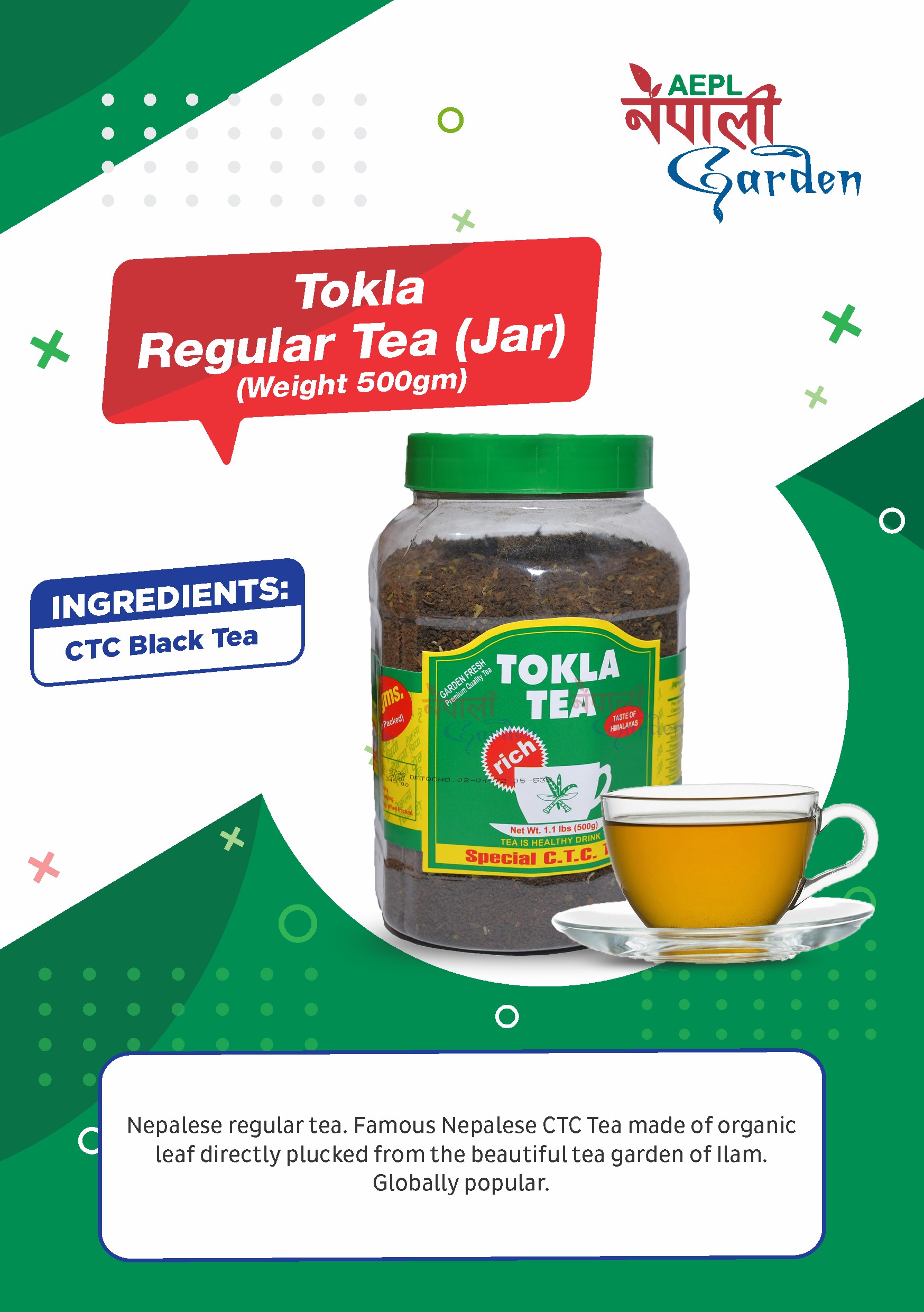 Tokla Regular Tea Jar (24 Jar)