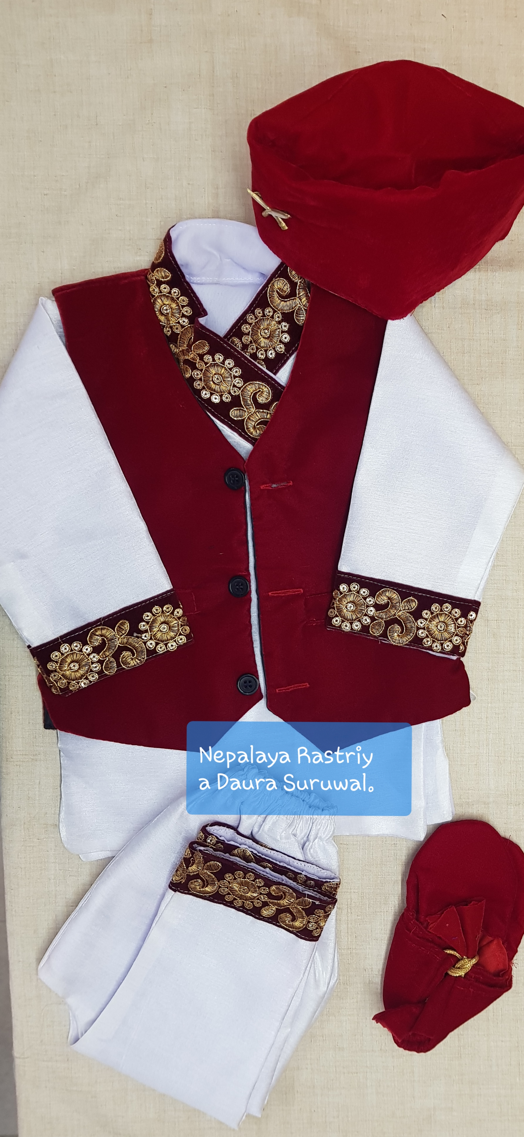Pasni Dress for Baby boys velvet