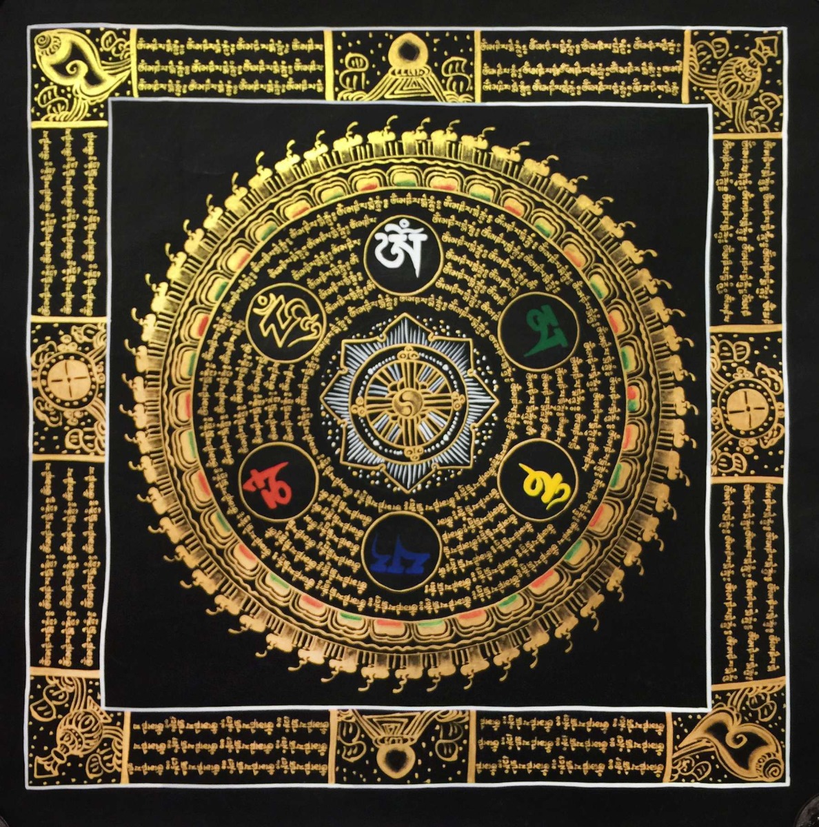  Tibetan Thangka of Mantra Mandala