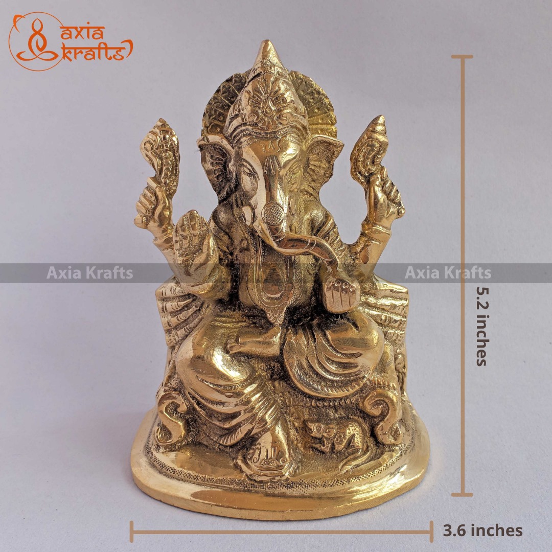 Brass Ganesh Statue Idol