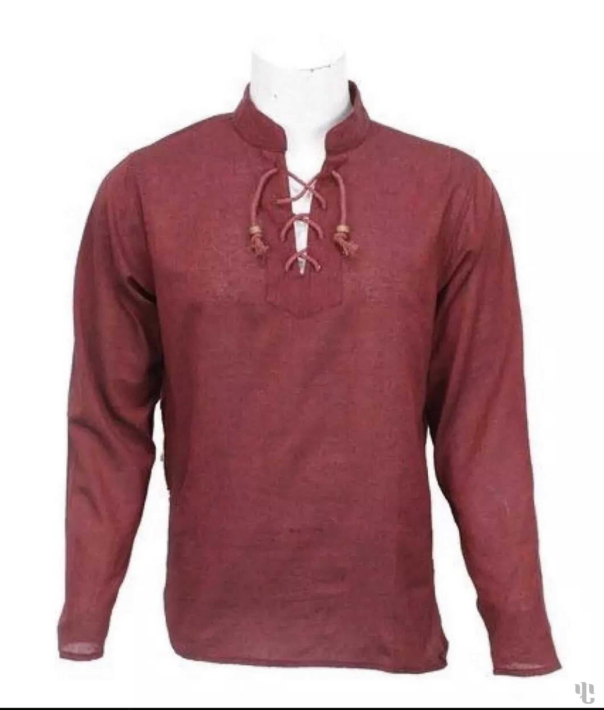 Nepali Handmade Cotton Kurta , Maroon Dying 