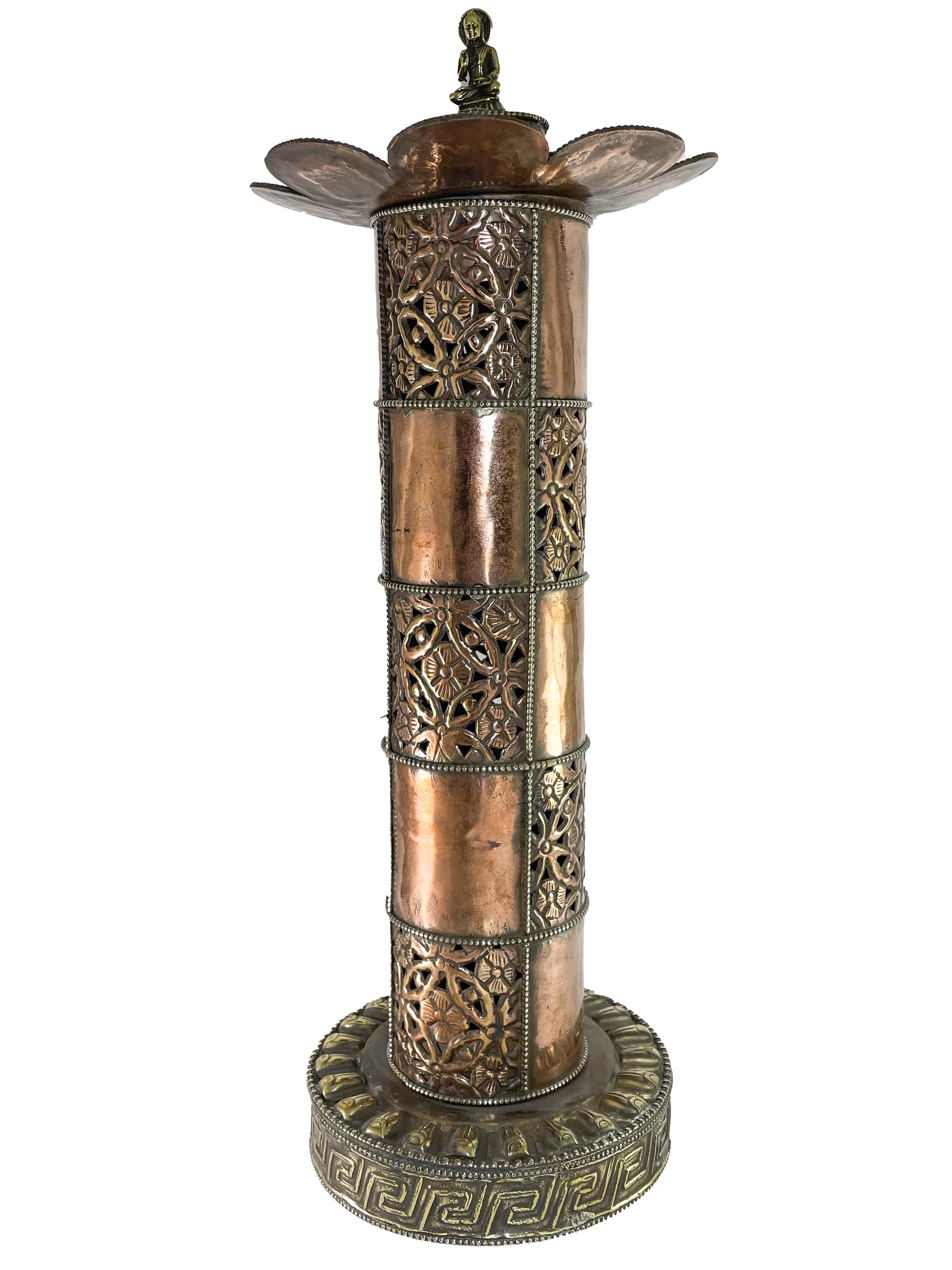 Buddha Incense Burner, Copper plated 