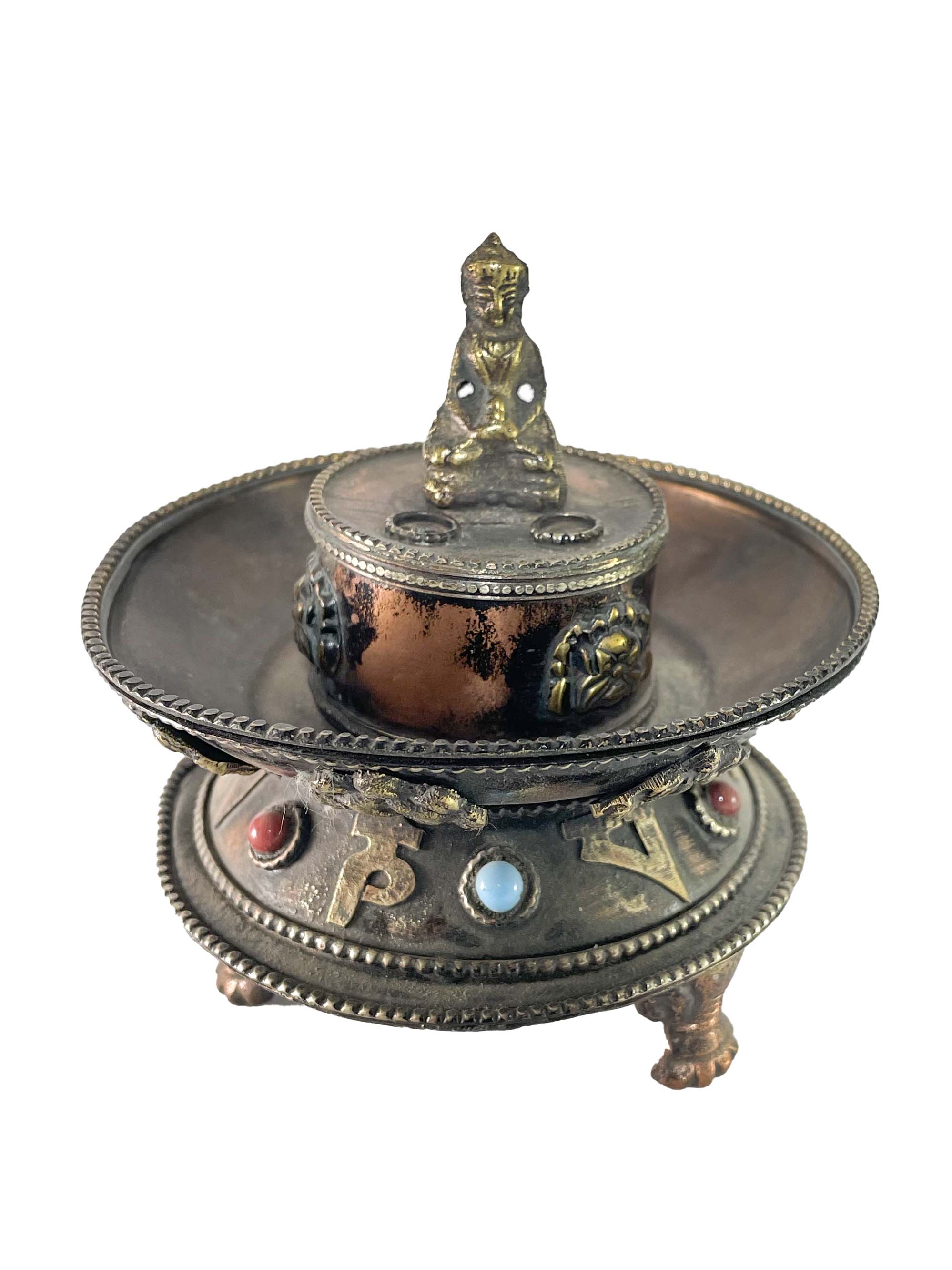 Buddha Incense Burner, Copper plated 