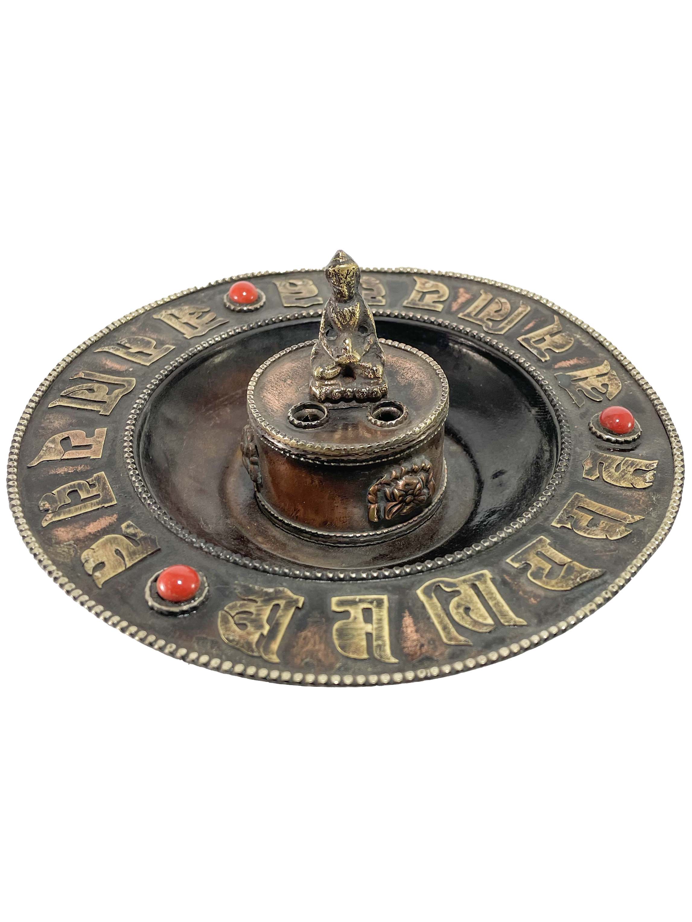 Buddha Incense Burner, Copper plated 