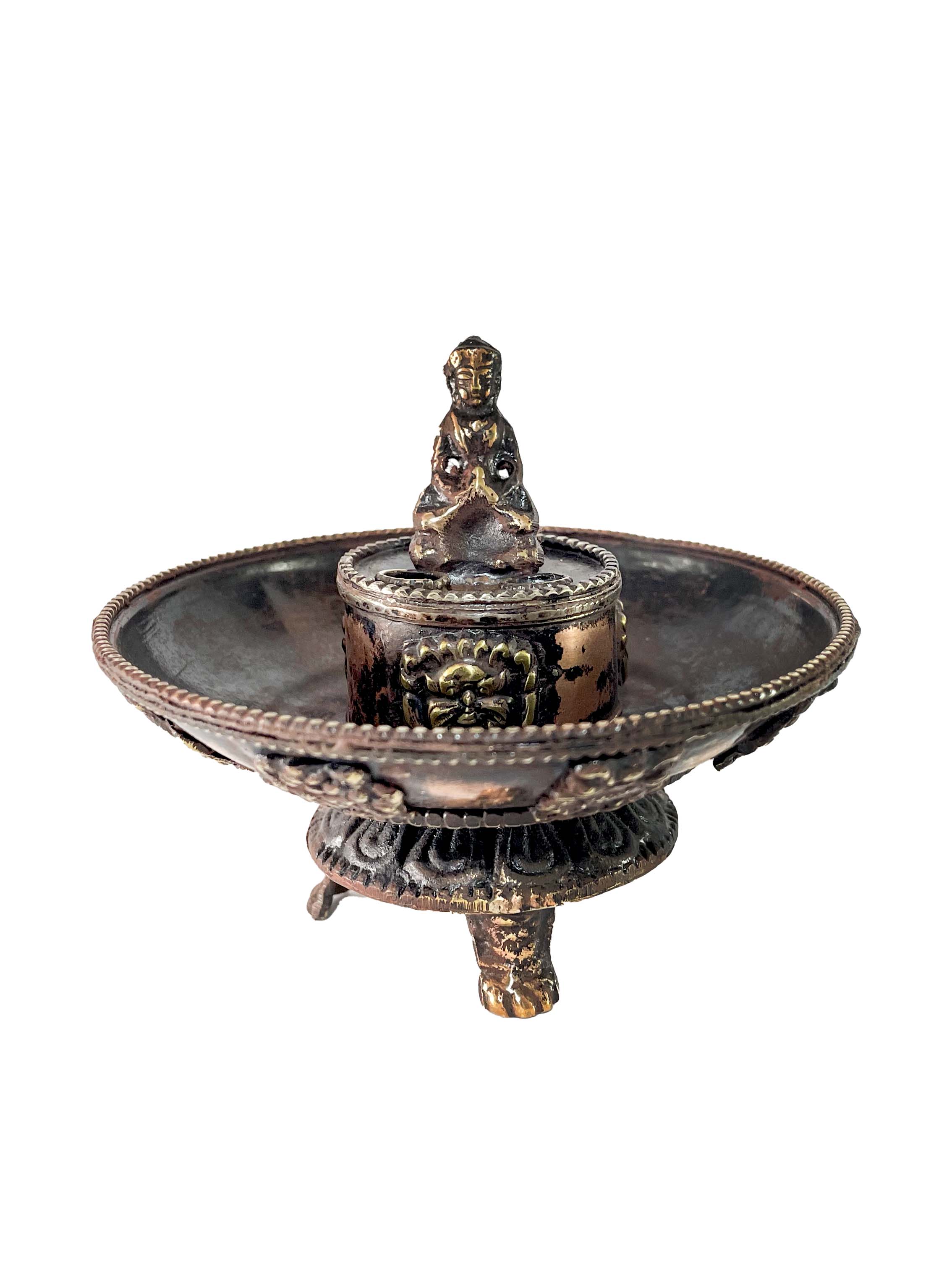 Buddha Incense Burner, Copper plated 