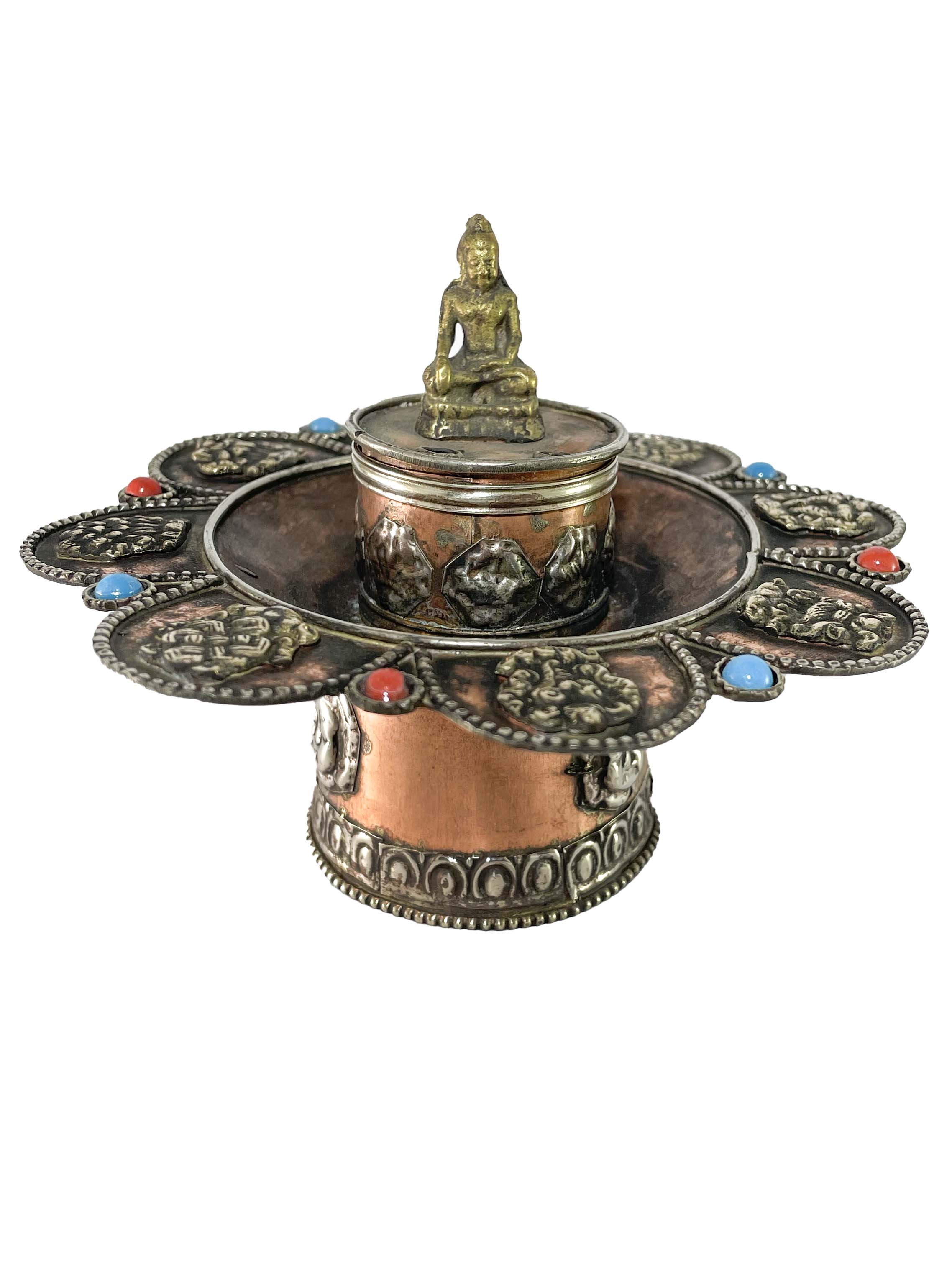 Buddha Incense Burner, Copper plated 