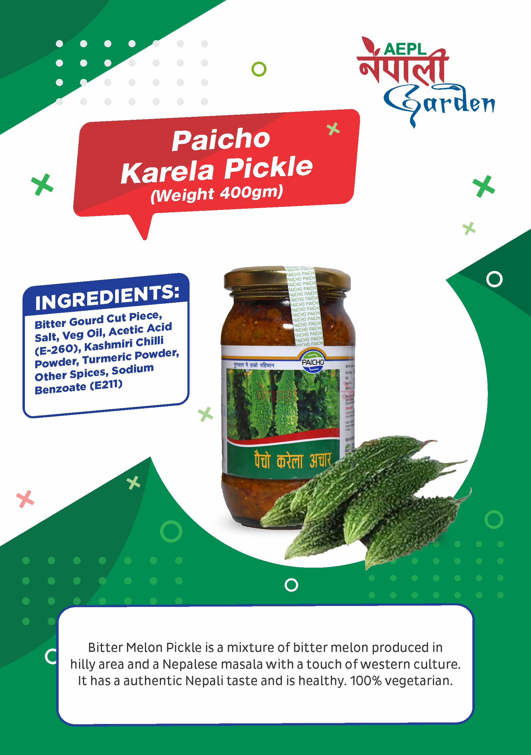 Paicho Karela Pickle(12 Jars)