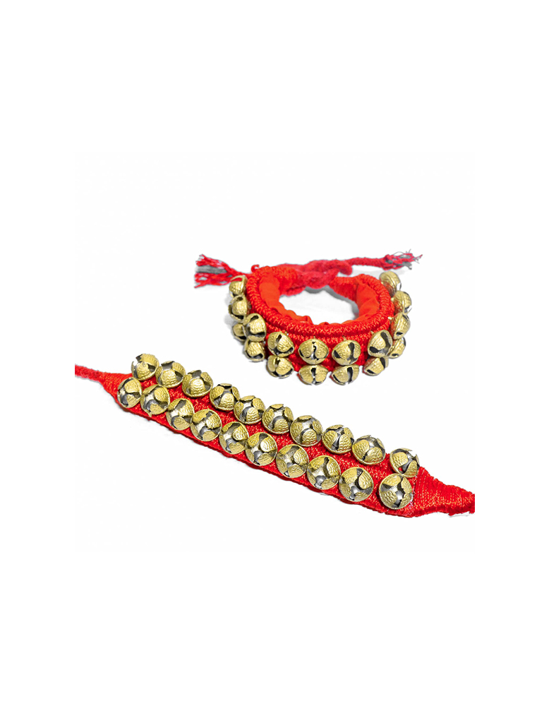 Adjustable Pad Ghungroos And Velvet Storage Bag 2-Line 1.6 Cm Ankle Bells