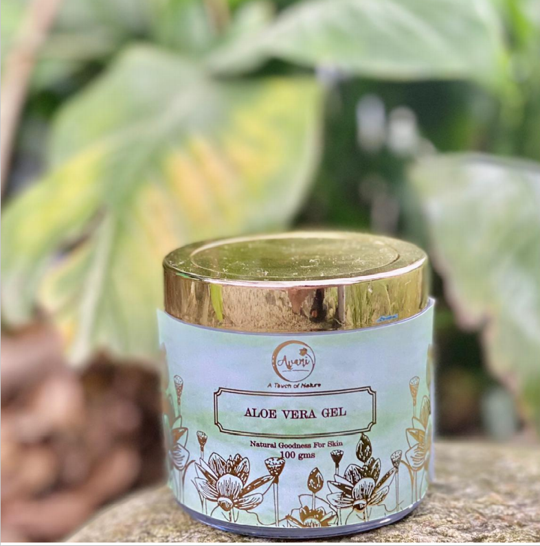 Avani 100% Natural Aloe Vera Gel, Ideal for Acne, Pimples, Scars, Dandruff , Sunburn, Free Of Artificial Fragrance And Color (100 Grams)