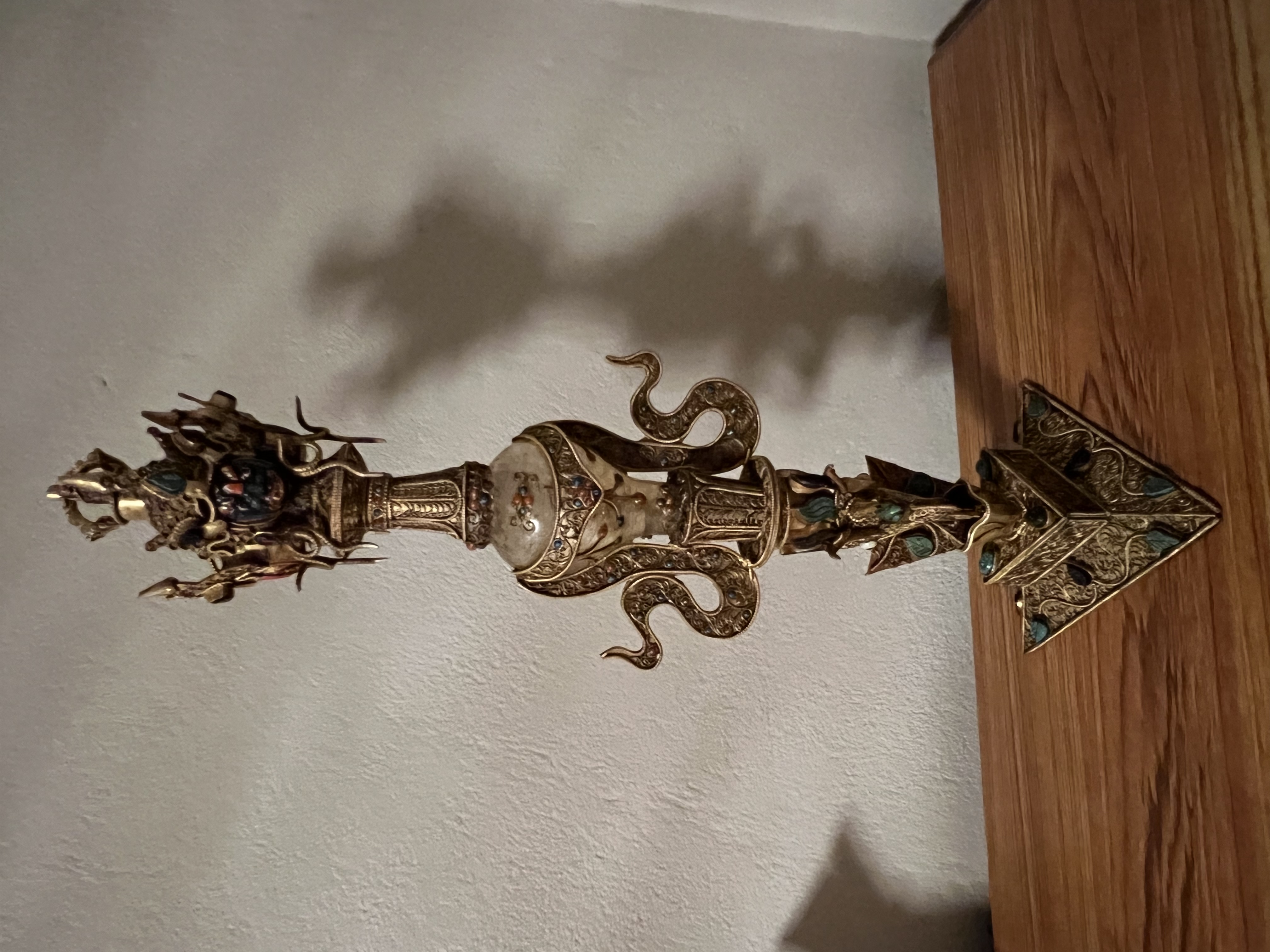 Crystal antique finish Phurba ( Vajra) 