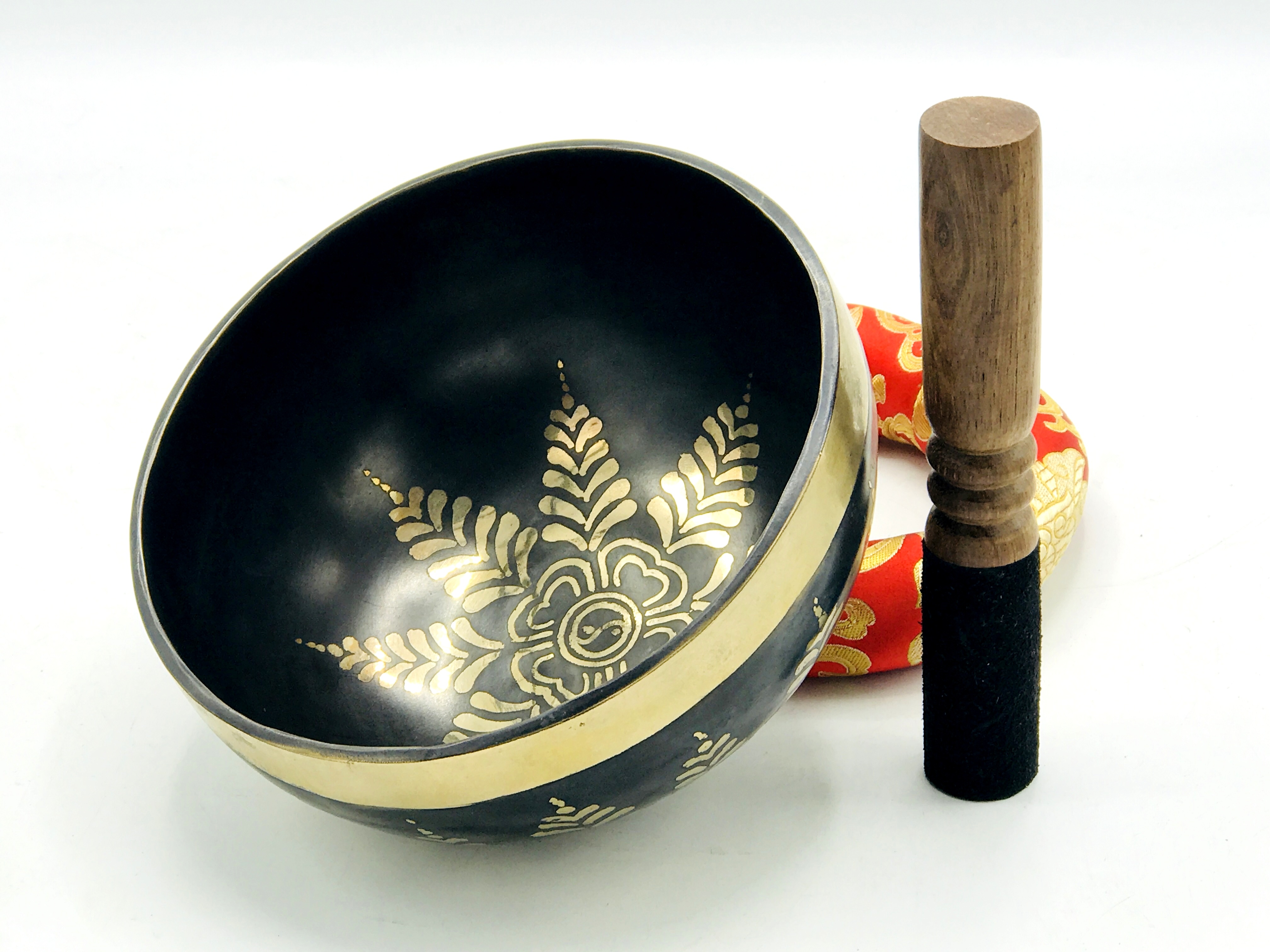 8 Inch Flower of Life Singing Bowl-Flower of Life Bowl-Tibetan Flower of Life design singing bowl-Singing Bowl comes with cushion, mallet