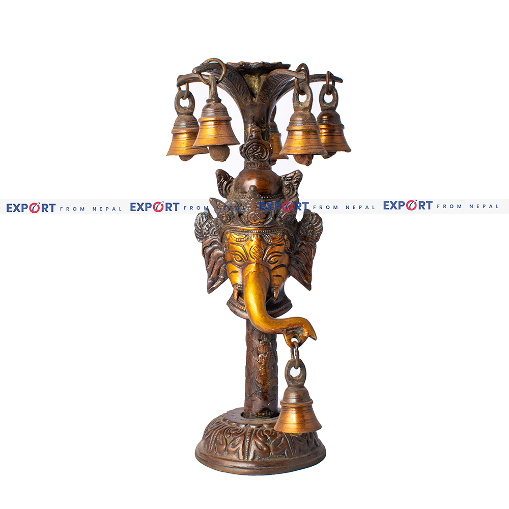 Ganesh Head and Bells Stand