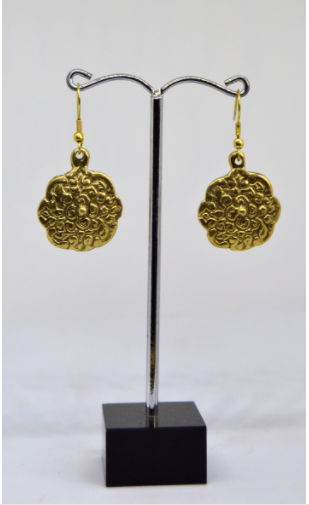Brass Lotus Earring