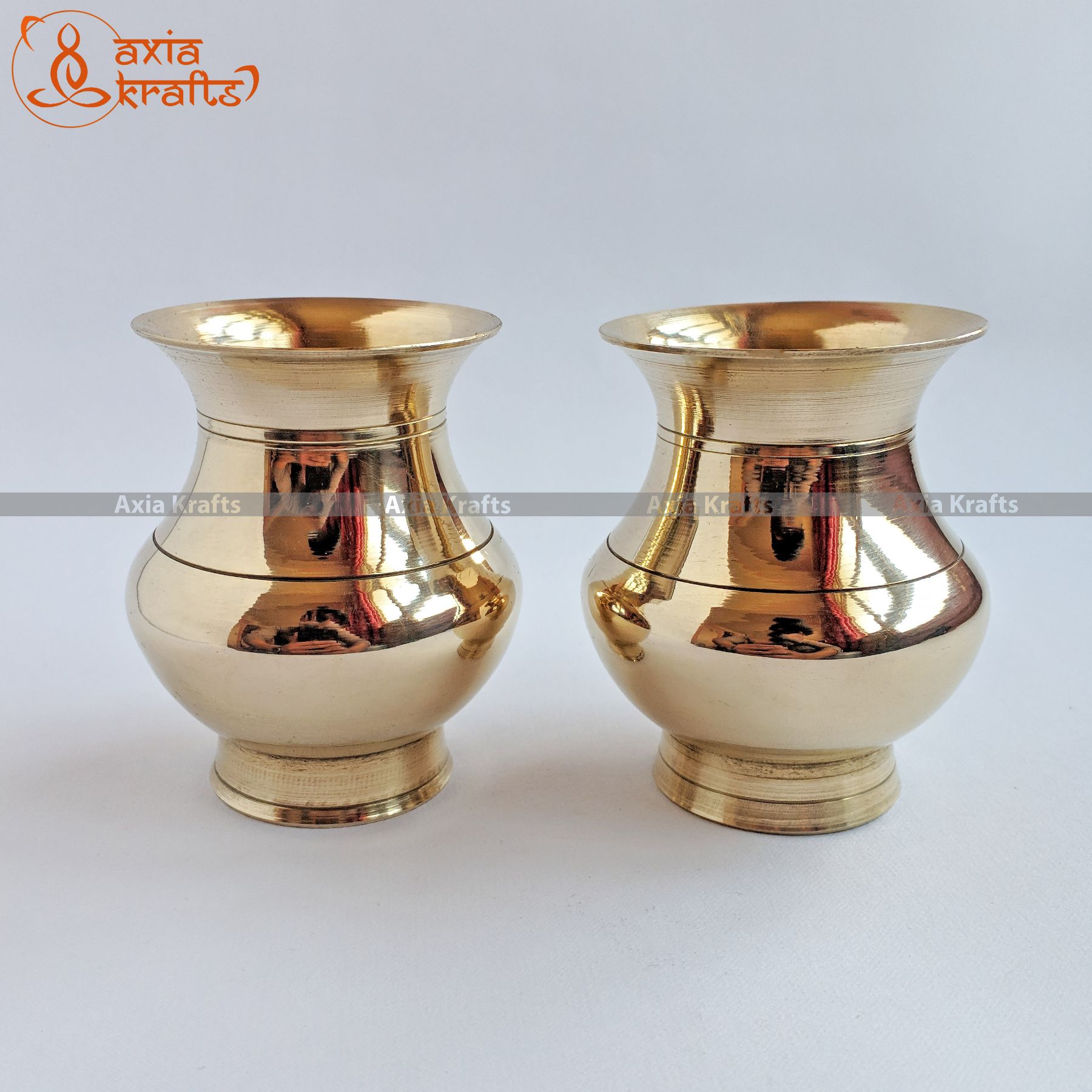 Brass Amkhora Set 7.5 Cms | Dhalod Amkhora | Pital Amkhora