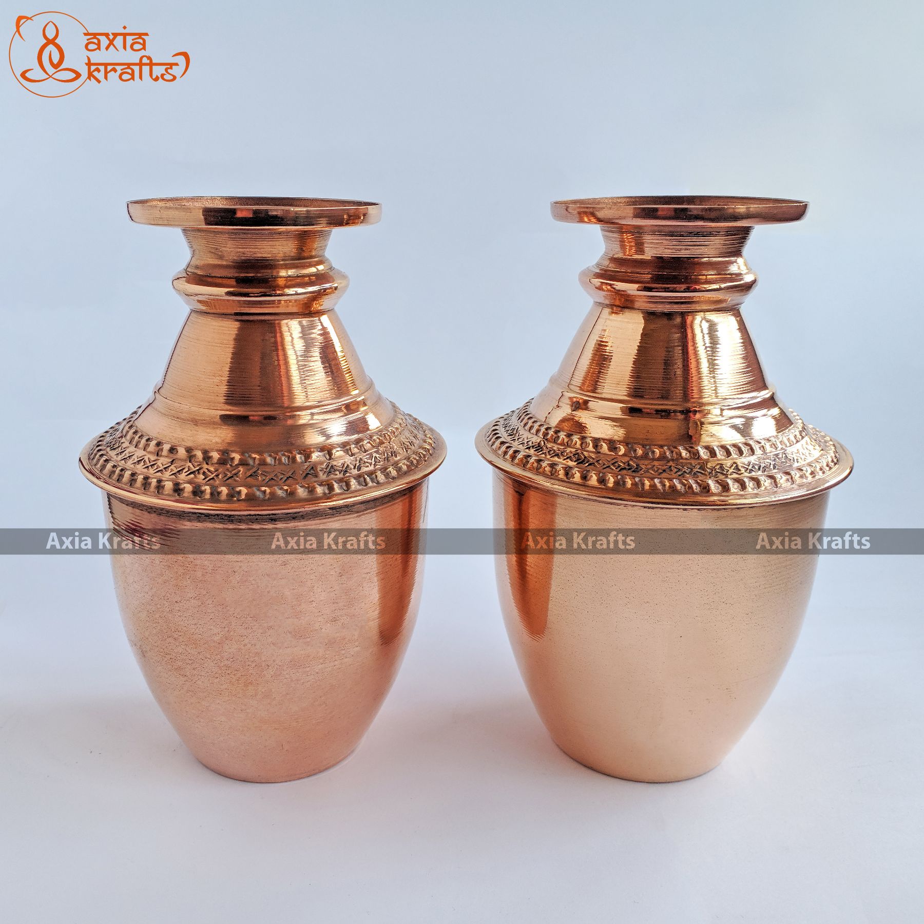 Butte Ghalcha 6.3 inches Set | Tama Ghalcha | Copper kalash | Axia Krafts
