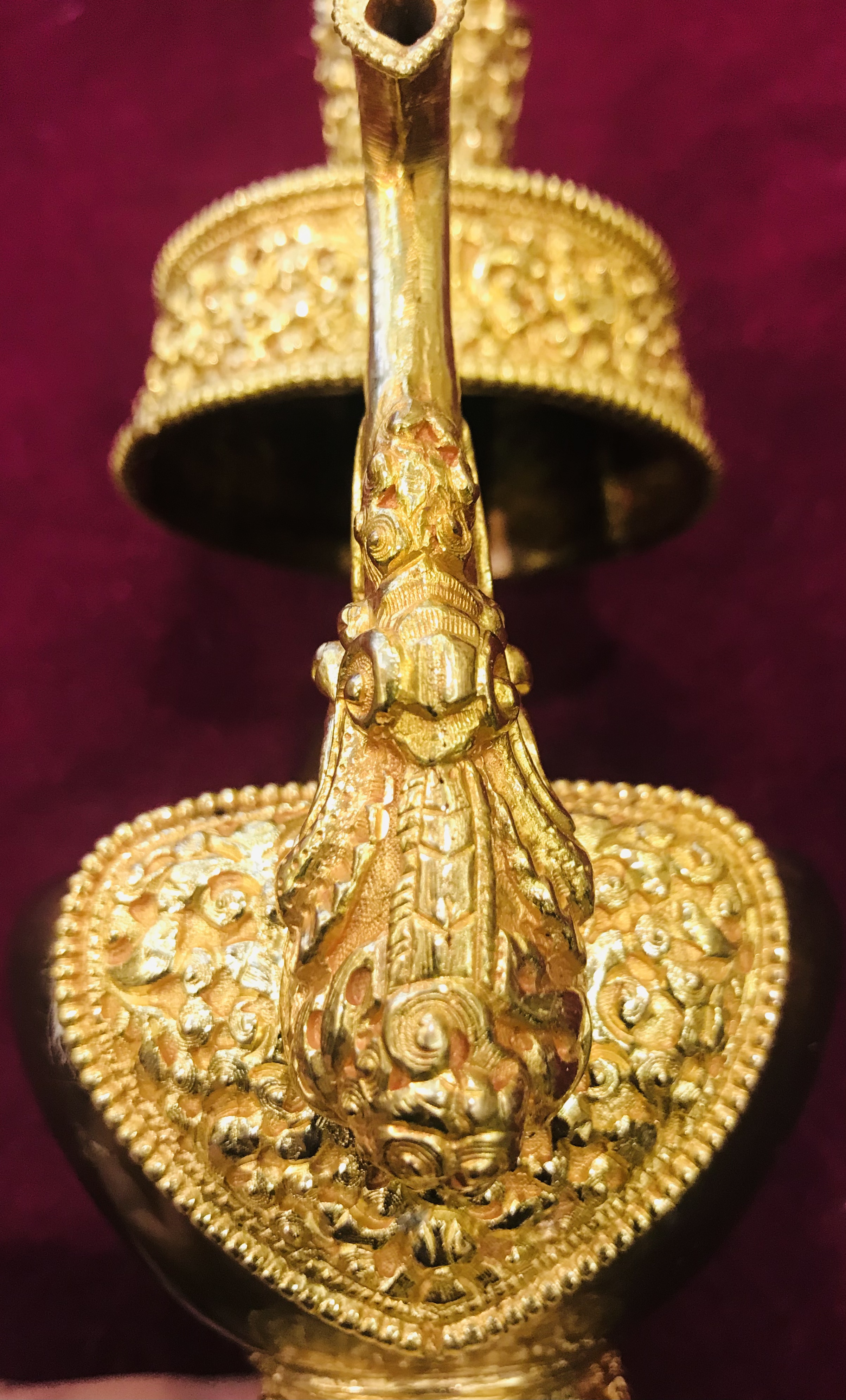 Half Fire Gold Plated Copper 11 Inches Bhumpa