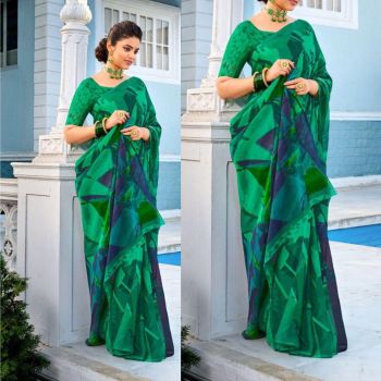 Silk green saree high quality products