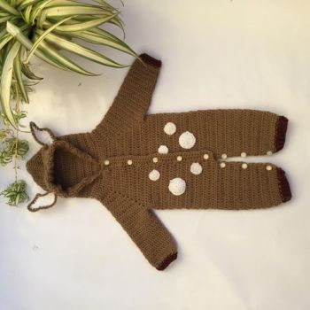 Baby Deer Bodysuit with Hat 