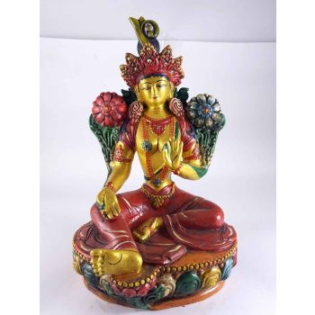 Clay Statue of Green Tara