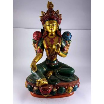 Clay Statue of Green Tara