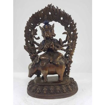 Statue of Marici Partly Gold Plated with Painted Face