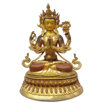 Chengrashi Statue Partly Gold Plated Extra Gold