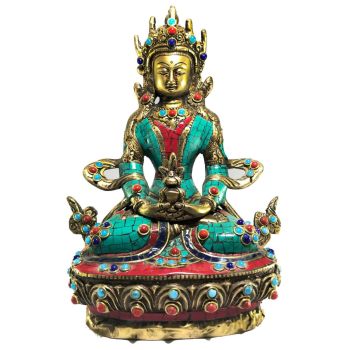 Statue of Amitayus, with Stone Setting