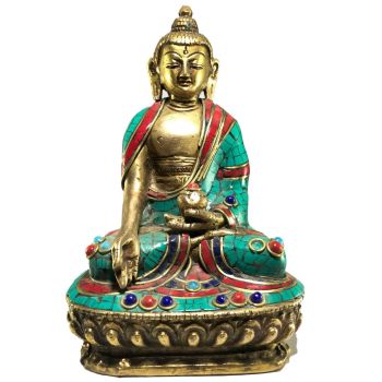 Statue of Ratnasambhava Buddha, with Stone Setting