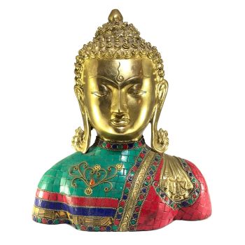 Statue of Buddha, with Stone Setting