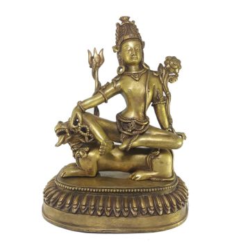  Statue of Marici Partly Gold Plated with Painted Face