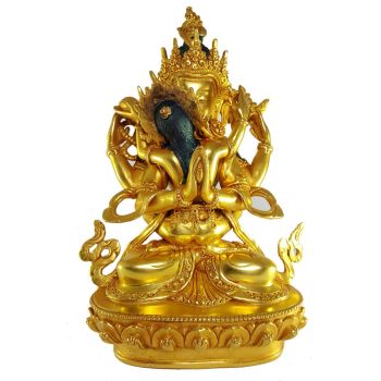  Tibetan Statue of Avalokiteshvara Chengrezig , Good Quality, Bronze Antique Finishing