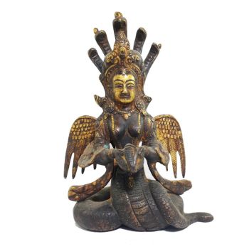Statue of Naga Kanya , Antique Finishing