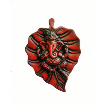 Resin Leaf Ganesh