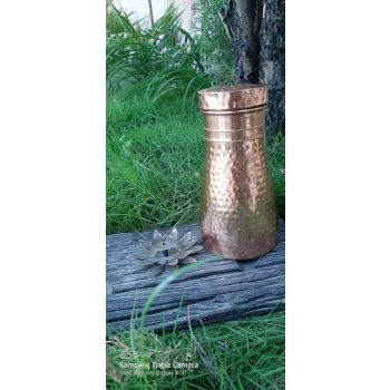 Dhaatu Pure Copper Ayurvedic Bedside Large Water Jug - 1200ml (Made in Nepal)