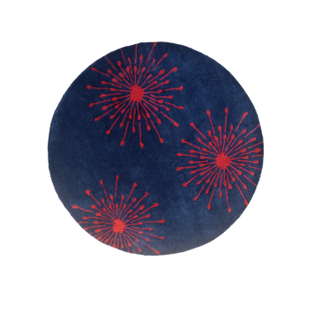 Handknotted Nepali Woolen Carpet 60 Knots 100 Cm Round