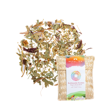 Pack of 15 Pyramid Kathmandu Cosmos Tea Bags (Naturally DECAF | Caffeine Free) 