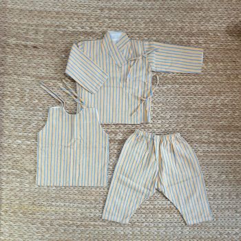 Cotton Double Layer Bhoto Set for New Born Baby