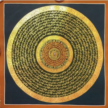 Tibetan Thangka of Mantra Mandala