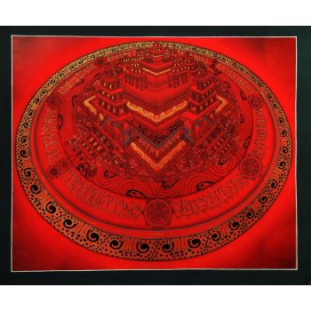  Tibetan Thangka of Palace Kalachakra Mandala