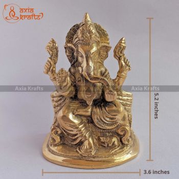 Brass Ganesh Statue Idol