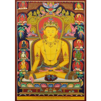  Newari Paubha of Ratnasambhava Buddha with 24k Gold