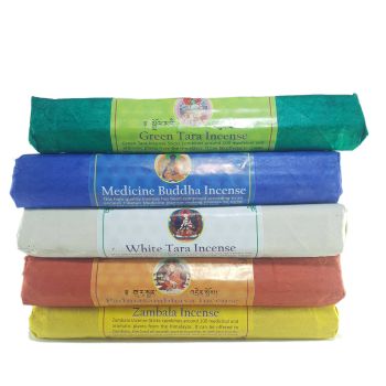 Green Tara Zambala, Padmasambhava, White tara, Medicine buddha Buddhist Incense Set of 4
