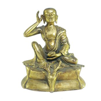 Old Stock , Tibetan Statue of Milarepa, Full Fire Gold Plated , Last Piece