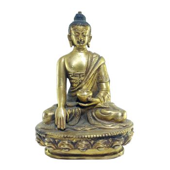  Old Stock , Tibetan Statue of Shakyamuni Buddha, Full Fire Gold Plated , Last Piece
