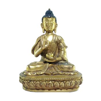  Old Stock , Tibetan Statue of Amoghasiddhi Buddha, Full Fire Gold Plated , Last Piece