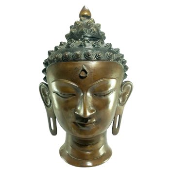 Old Stock Statue of Buddha Head Oxidized , Last Piece