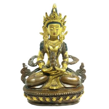  Old Stock Statue of Aparmita Partly Gold Plated , Painted Face, Last Piece 